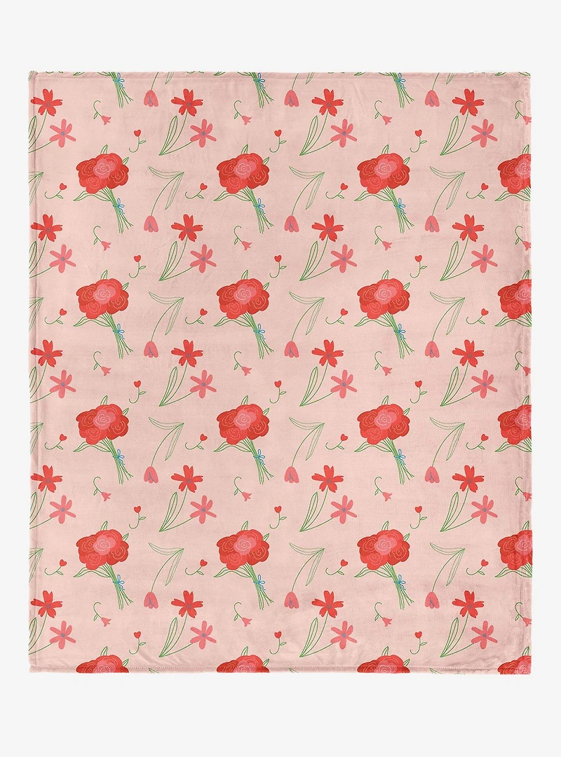Flowers 60x80" Silk Touch Throw Blanket