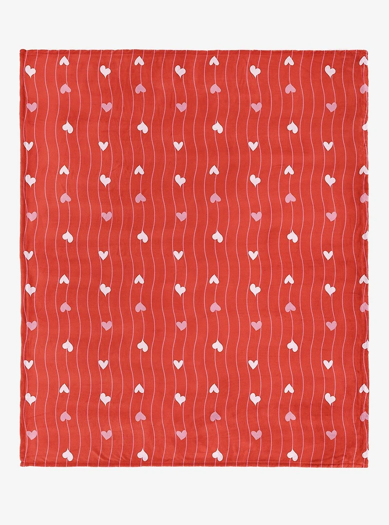 Line Hearts 60x80" Silk Touch Throw Blanket