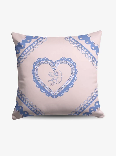 Vintage Hearts Throw Pillow