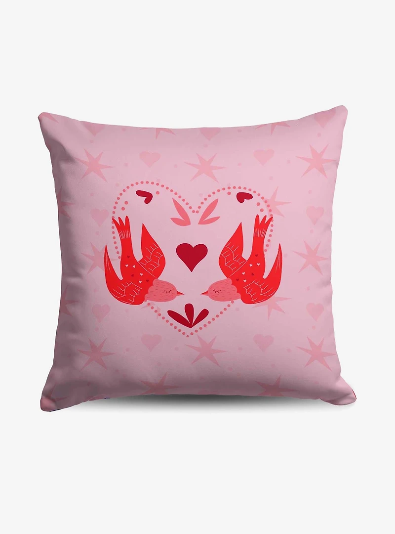 Flying Birds Throw Pillow
