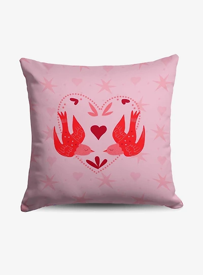 Flying Birds Throw Pillow