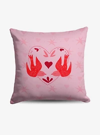 Flying Birds Throw Pillow