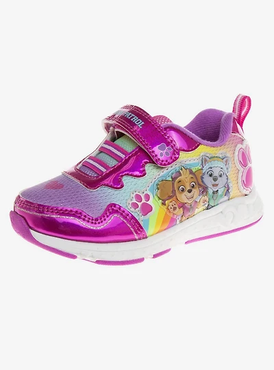 Paw Patrol Skye and Everest Hook & Loop Toddler Girls Light Up Sneakers