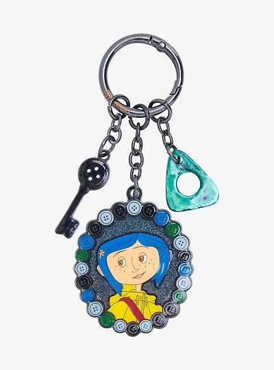 Coraline Buttons Multi-Charm Keychain — BoxLunch Exclusive