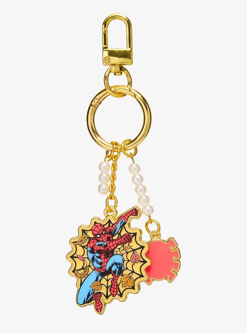 Loungefly Marvel Spider-Man Pearl Multi-Charm Keychain - BoxLunch Exclusive