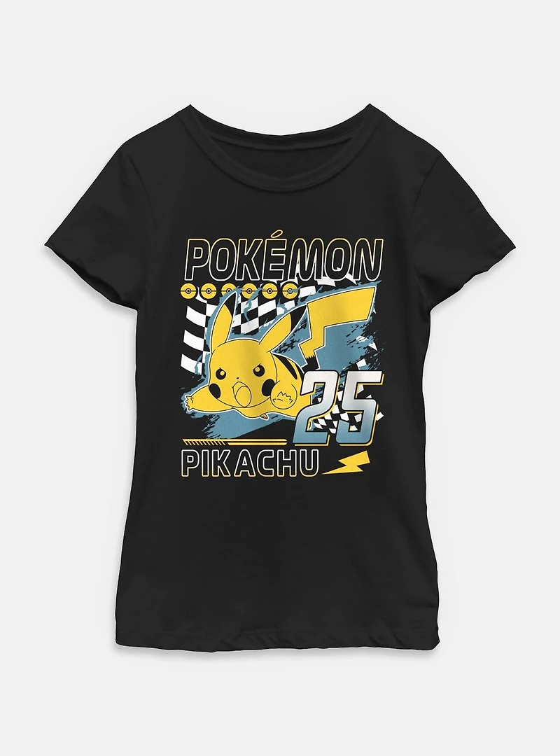 Pokemon Pikachu Lighting Strike Youth Girls T-Shirt