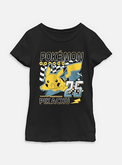 Pokemon Pikachu Lighting Strike Youth Girls T-Shirt