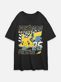 Pokemon Pikachu Lighting Strike Womens Oversized T-Shirt