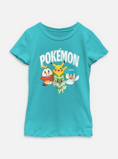 Pokemon Friends Squad Youth Girls T-Shirt