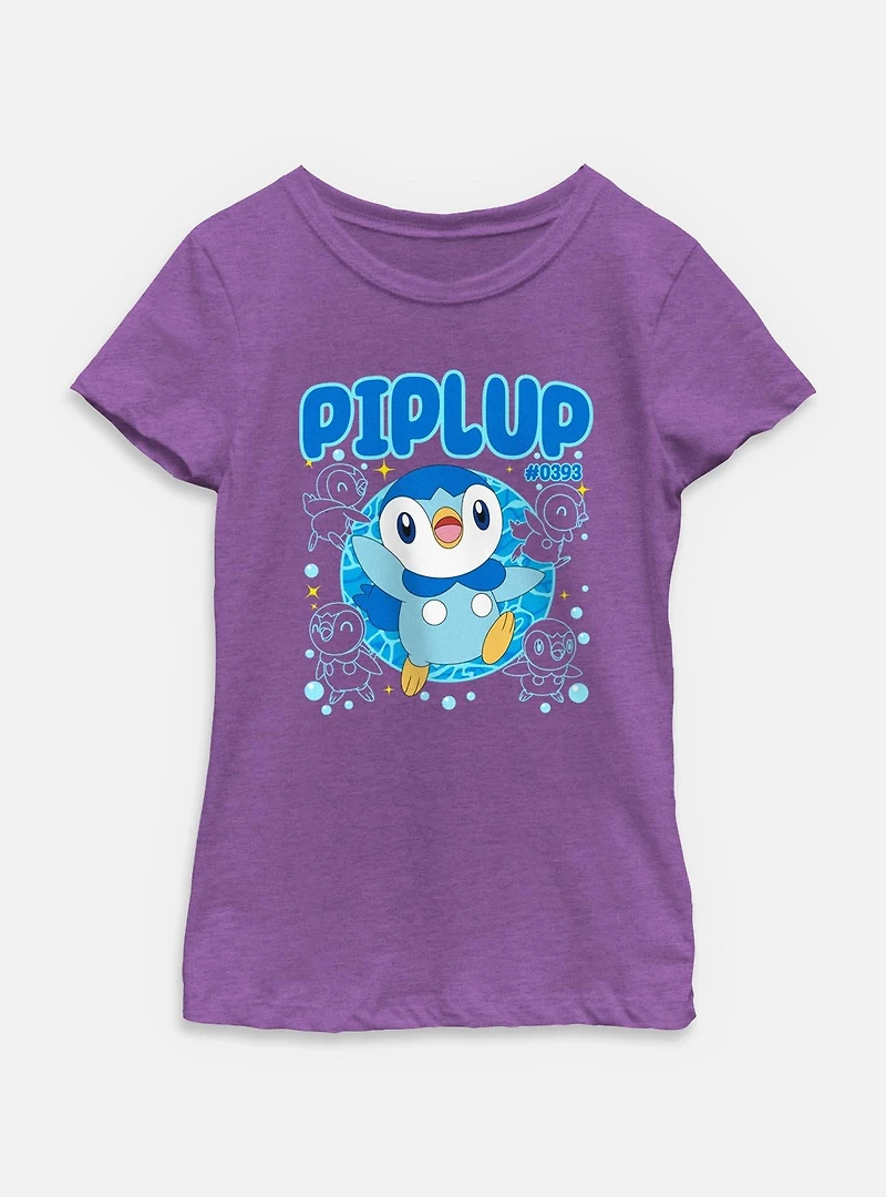 Pokemon Piplup Happy Icon Youth Girls T-Shirt