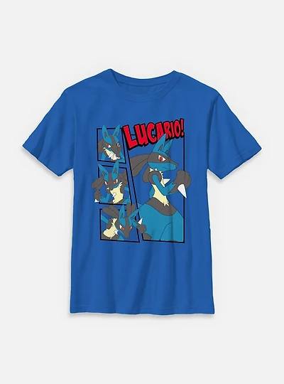 Pokemon Lucario Box Frames Youth T-Shirt