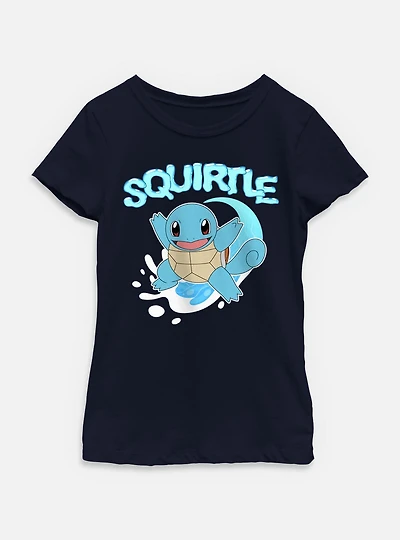 Pokemon Squirtle Water Type Youth Girls T-Shirt