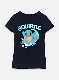 Pokemon Squirtle Water Type Youth Girls T-Shirt