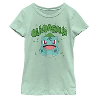 Pokemon Bulbasaur Grass Type  Youth Girls T-Shirt