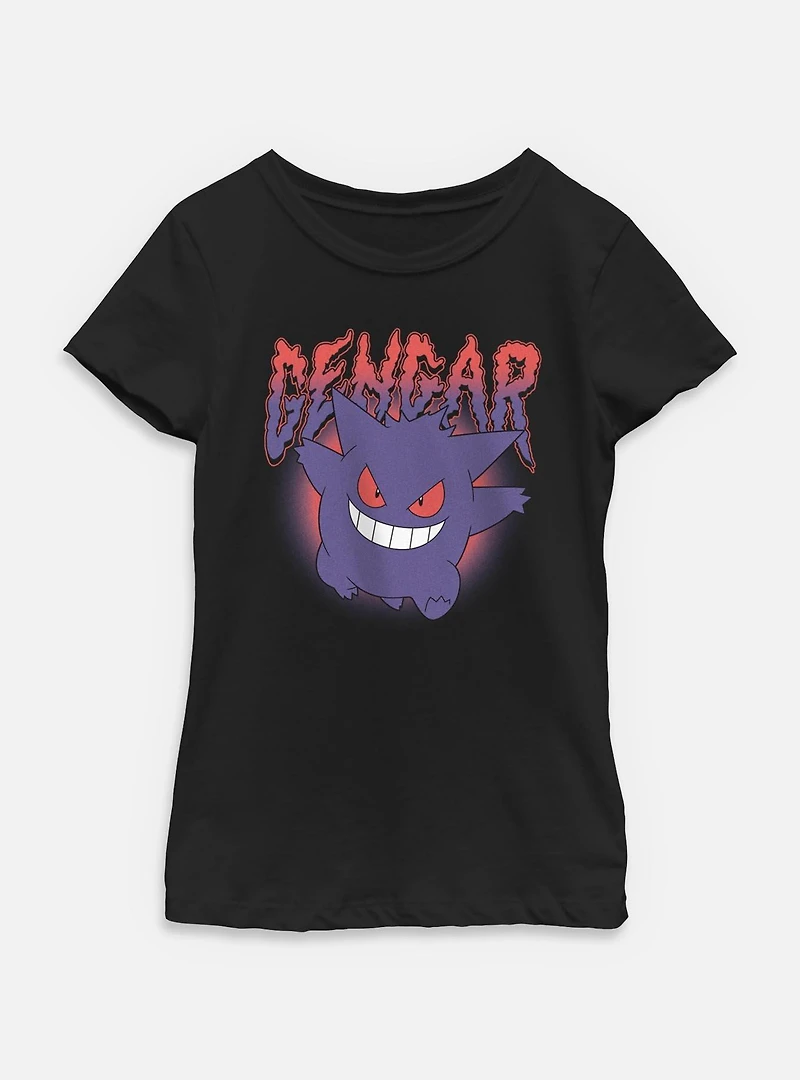 Pokemon Gengar Poison Type Youth Girls T-Shirt