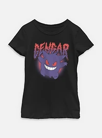 Pokemon Gengar Poison Type Youth Girls T-Shirt