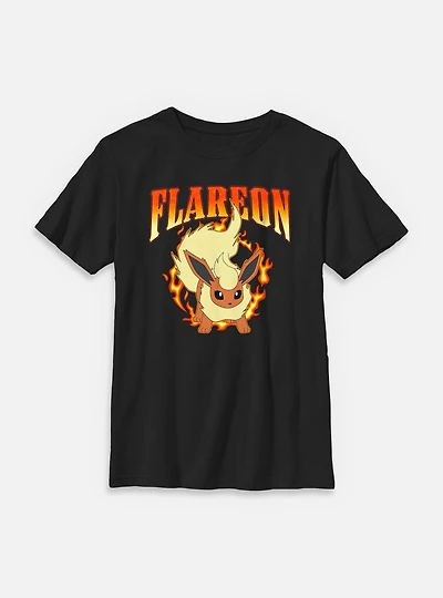 Pokemon Flareon Fire Attack Type Youth T-Shirt