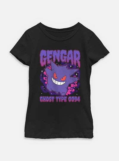 Pokemon Gengar Shadow Type 0094  Youth Girls T-Shirt
