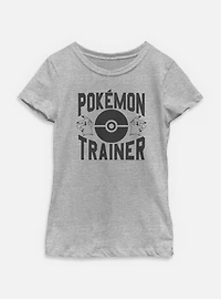 Pokemon Trainer Logo Youth Girls T-Shirt