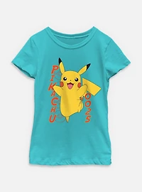 Pokemon Pikachu 0025 Hop Youth Girls T-Shirt