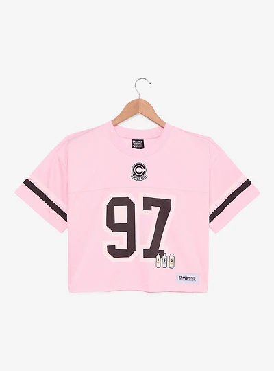 Dragon Ball Bulma Women's Cropped Football Jersey - BoxLunch Exclusive