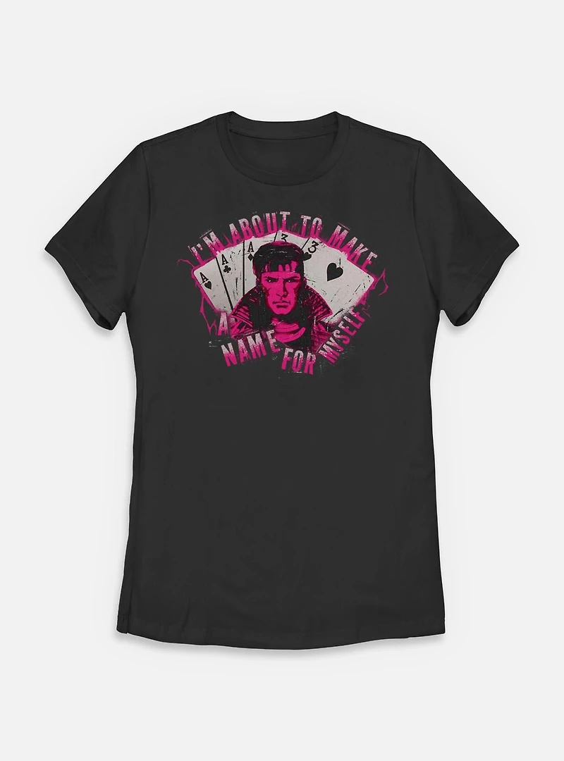 Marvel Deadpool & Wolverine Gambit Cards Womens T-Shirt