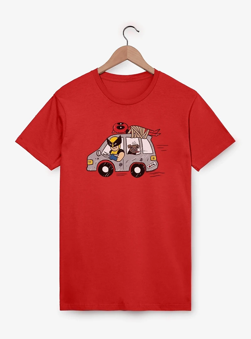 Marvel Deadpool & Wolverine Road Trip With Dogpoo T-Shirt