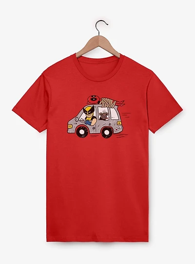 Marvel Deadpool & Wolverine Road Trip With Dogpoo T-Shirt