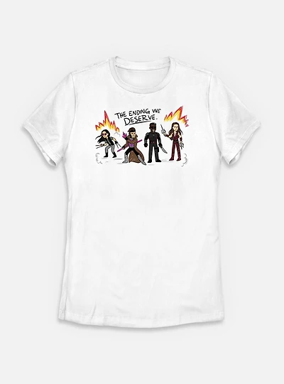 Marvel Deadpool & Wolverine The Ending We Deserve Womens T-Shirt