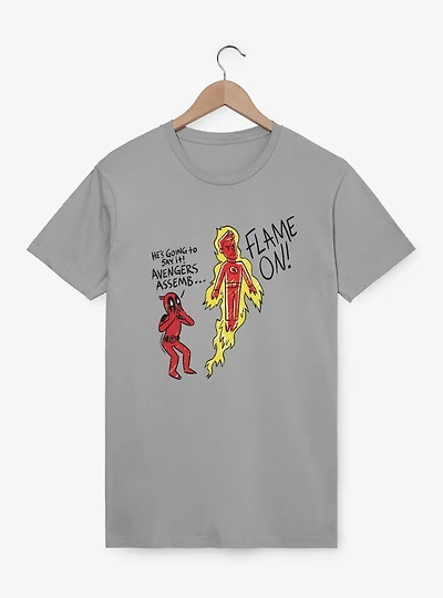 Marvel Deadpool & Wolverine Flame On T-Shirt
