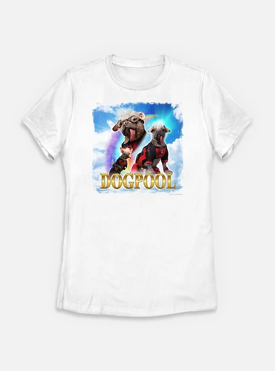 Marvel Deadpool & Wolverine Sky Dogpool Womens T-Shirt
