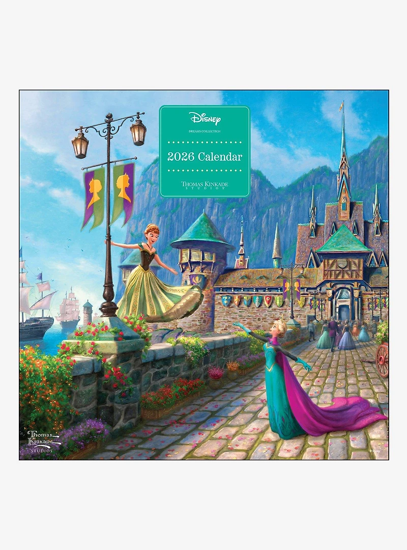 Disney Thomas Kincade Artwork 2026 Wall Calendar