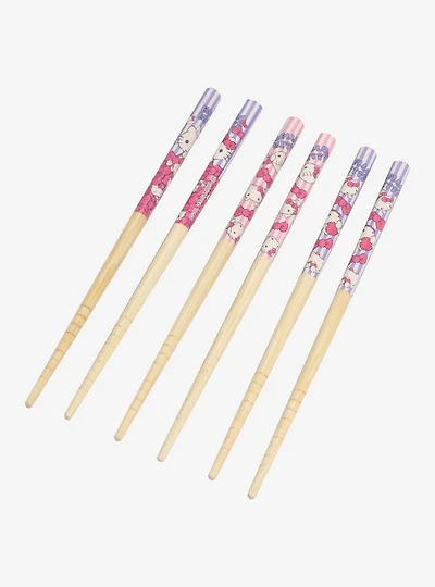 Sanrio Hello Kitty Striped Chopstick Set