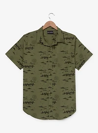 the Lord of Rings Mountain Scenes Allover Print Woven Button-Up - BoxLunch Exclusive