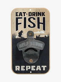 Eat Drink Fish Wall Bottle Opener