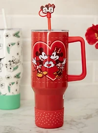 Disney Mickey & Minnie Valentine's Day Straw Tumbler — BoxLunch Exclusive