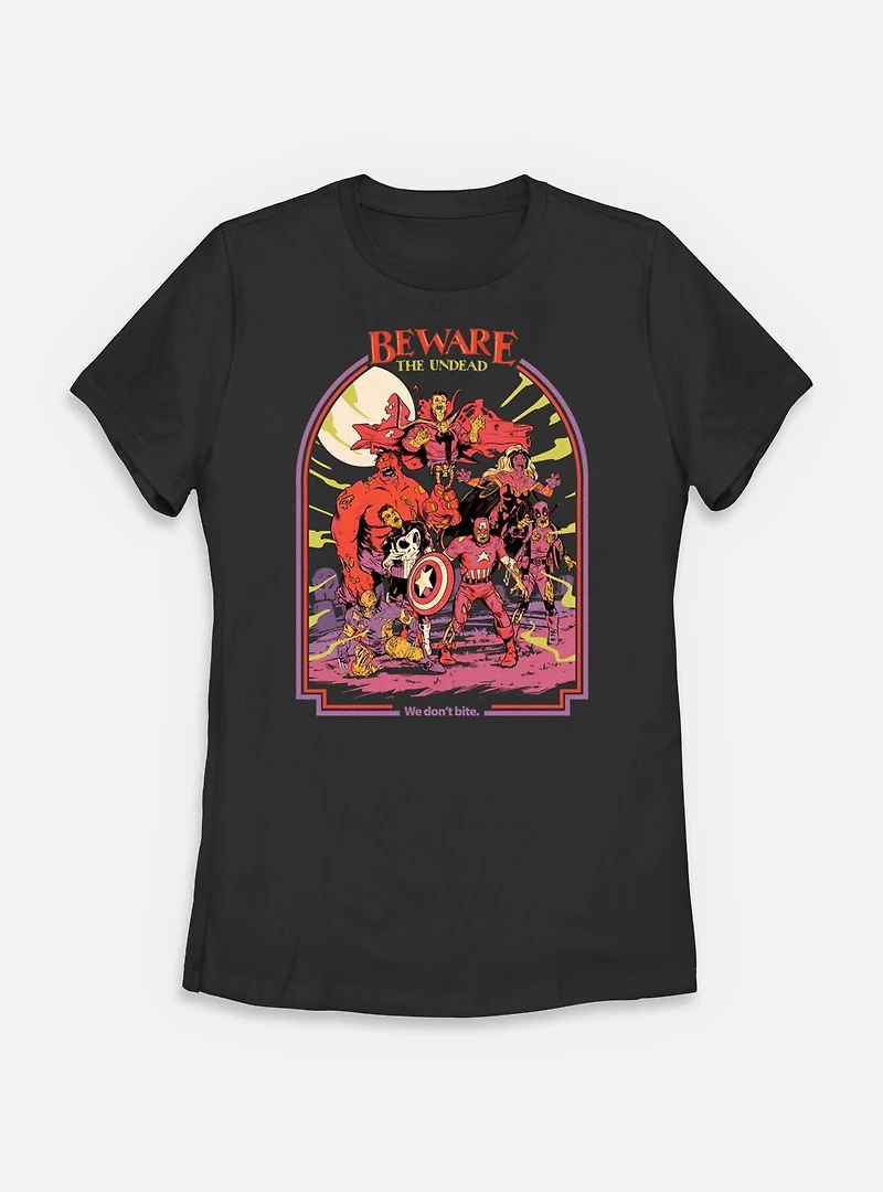 Marvel Zombies Beware The Undead Womens T-Shirt