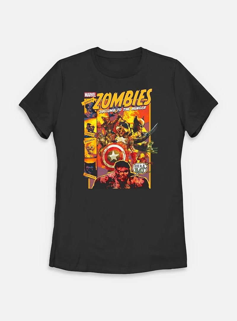 Marvel Zombies Succumb To The Hunger Comic Cover Womens T-Shirt