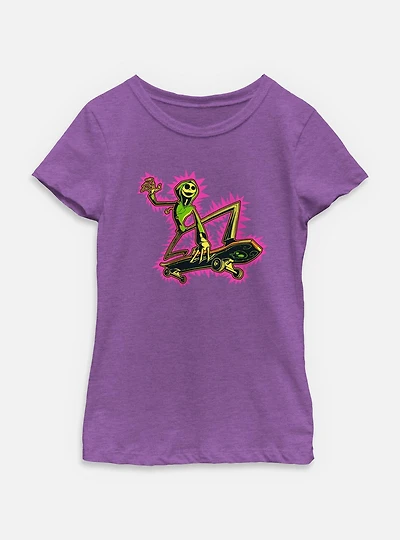 The Nightmare Before Christmas Skating Jack Youth Girls T-Shirt