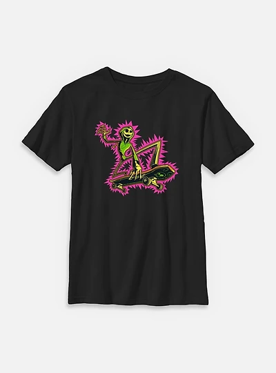 The Nightmare Before Christmas Skating Jack Youth T-Shirt