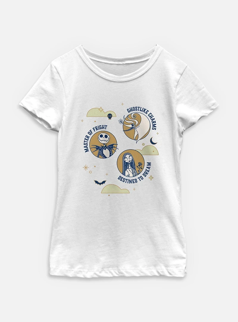 The Nightmare Before Christmas Fright Dream Ghostlike Youth Girls T-Shirt