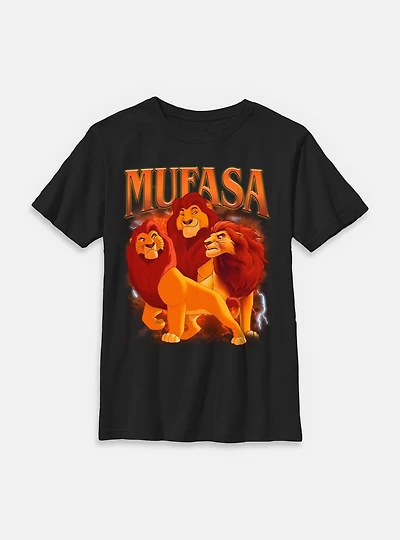 Disney The Lion King Mufasa Collage Youth T-Shirt