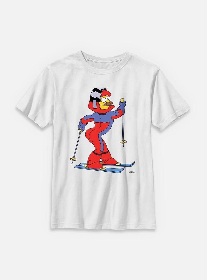 The Simpsons Ned Flanders Skii Youth T-Shirt