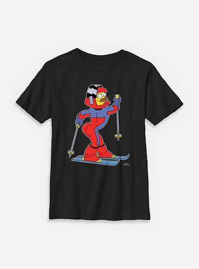 The Simpsons Ned Flanders Skii Skills Youth T-Shirt
