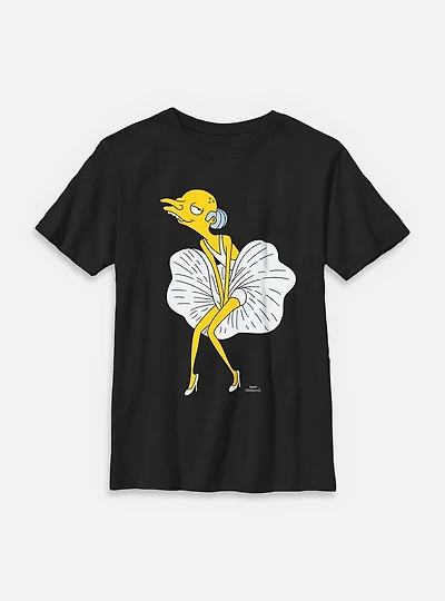 The Simpsons Burns Monroe Pose Youth T-Shirt
