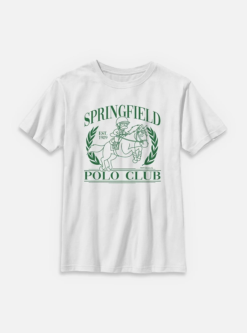 The Simpsons Springfield Polo Club  Youth T-Shirt