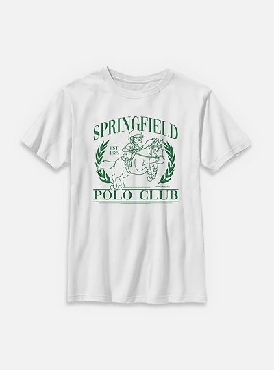 The Simpsons Springfield Polo Club  Youth T-Shirt