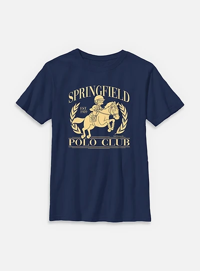 The Simpsons Springfield Polo Club Logo Youth T-Shirt