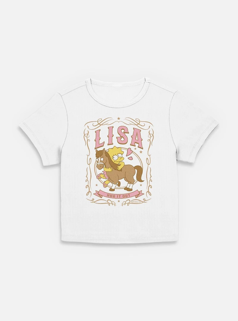 The Simpsons Lisa Hug It Out Cowgirl Women Baby T-Shirt