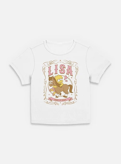 The Simpsons Lisa Hug It Out Cowgirl Women Baby T-Shirt